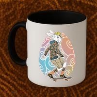 Funny Skateboarding Easter Bunny Rabbit Coffee Mug thumb 2