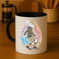 Funny Skateboarding Easter Bunny Rabbit Coffee Mug thumb 4