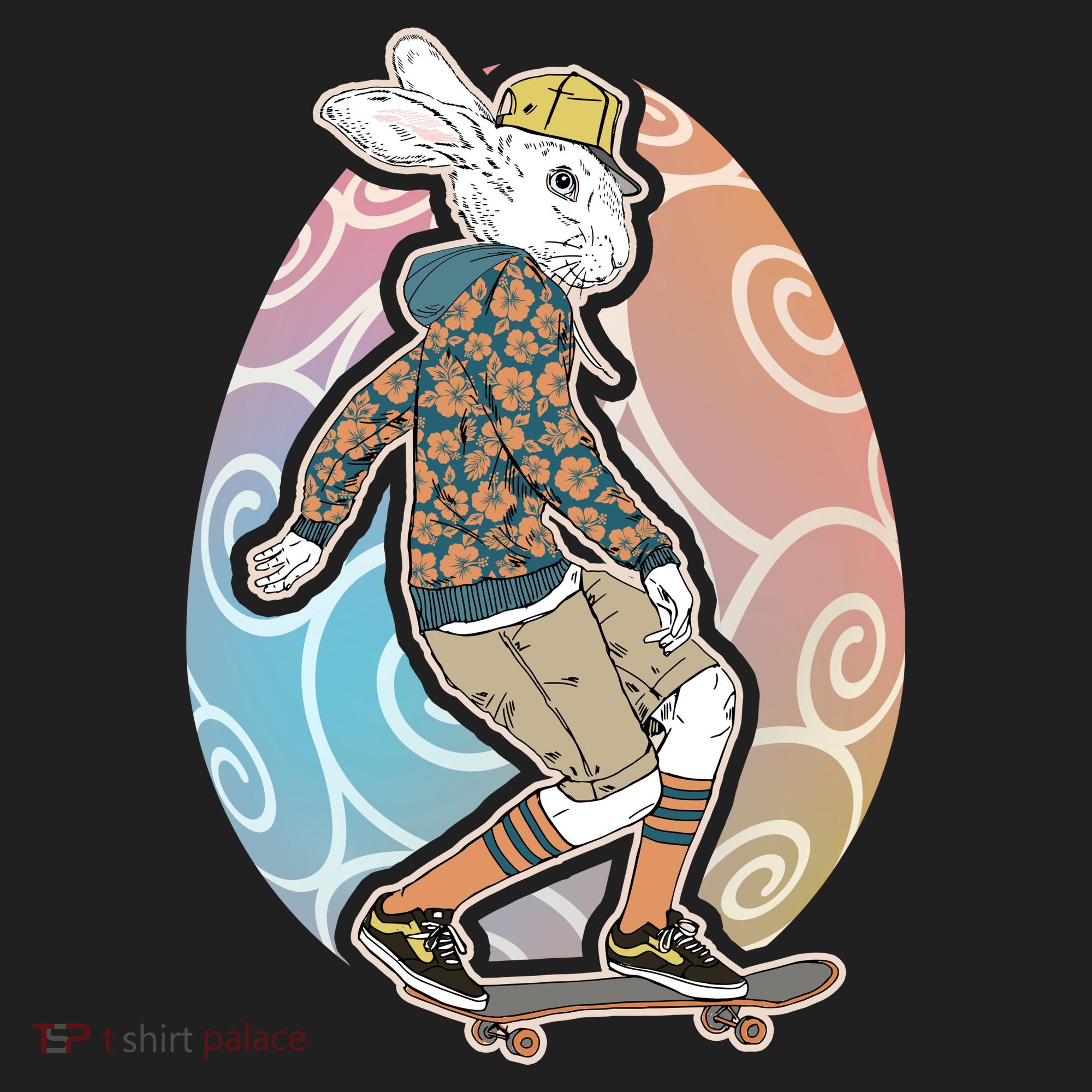 Funny Skateboarding Easter Bunny Rabbit Tumbler