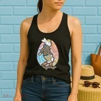 Funny Skateboarding Easter Bunny Rabbit Women's Tank Top thumb 2