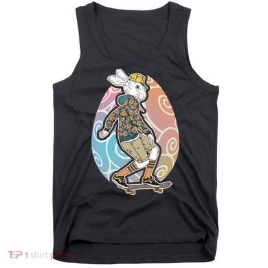 Funny Skateboarding Easter Bunny Rabbit Tank Top