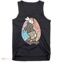 Funny Skateboarding Easter Bunny Rabbit Tank Top thumb 0