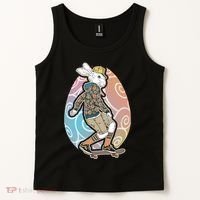 Funny Skateboarding Easter Bunny Rabbit Tank Top thumb 2