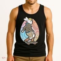 Funny Skateboarding Easter Bunny Rabbit Tank Top thumb 3