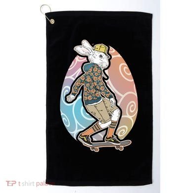 Funny Skateboarding Easter Bunny Rabbit Golf Towel
