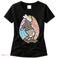 Funny Skateboarding Easter Bunny Rabbit Women's T-Shirt thumb 0