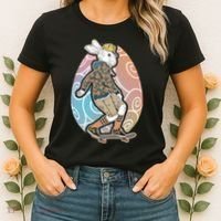 Funny Skateboarding Easter Bunny Rabbit Women's T-Shirt thumb 2