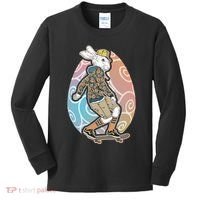 Funny Skateboarding Easter Bunny Rabbit Kids Long Sleeve Shirt thumb 0