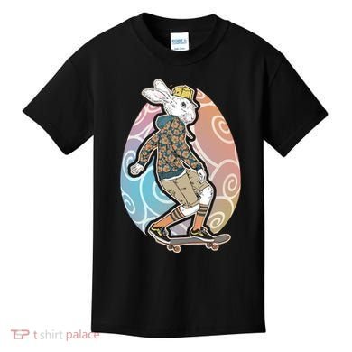 Funny Skateboarding Easter Bunny Rabbit Kids T-Shirt