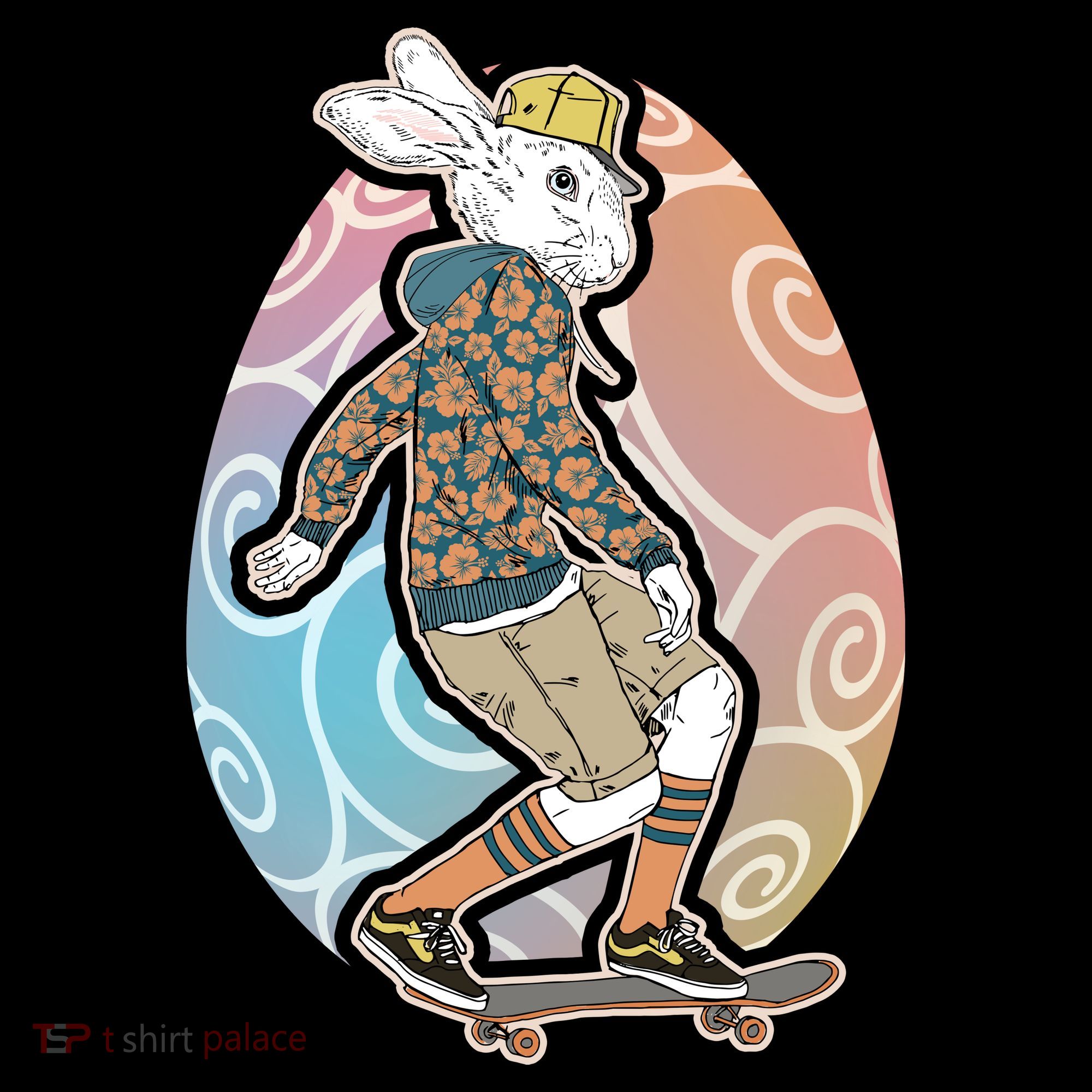 Funny Skateboarding Easter Bunny Rabbit Tote Bag