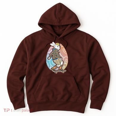 Funny Skateboarding Easter Bunny Rabbit Hoodie
