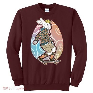 Funny Skateboarding Easter Bunny Rabbit Sweatshirt