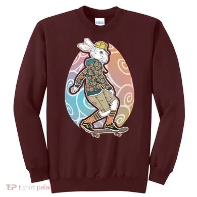 Funny Skateboarding Easter Bunny Rabbit Sweatshirt