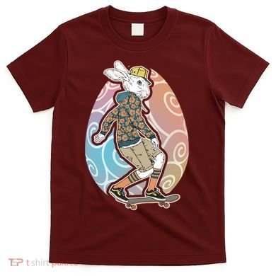 Funny Skateboarding Easter Bunny Rabbit T-Shirt