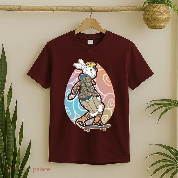 Funny Skateboarding Easter Bunny Rabbit T-Shirt