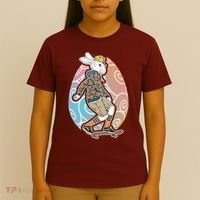 Funny Skateboarding Easter Bunny Rabbit T-Shirt thumb 4