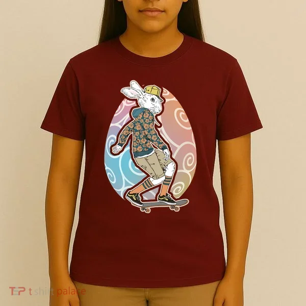 Funny Skateboarding Easter Bunny Rabbit T-Shirt