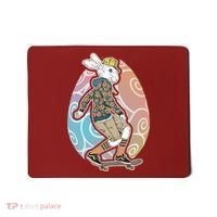 Funny Skateboarding Easter Bunny Rabbit Mousepad thumb 0
