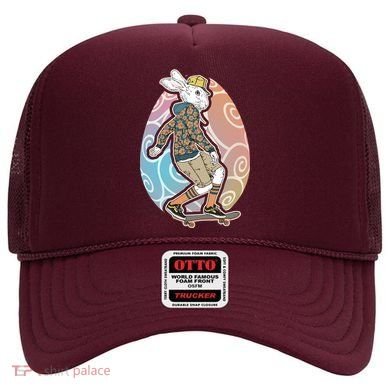 Funny Skateboarding Easter Bunny Rabbit Hat
