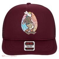 Funny Skateboarding Easter Bunny Rabbit Hat thumb 0