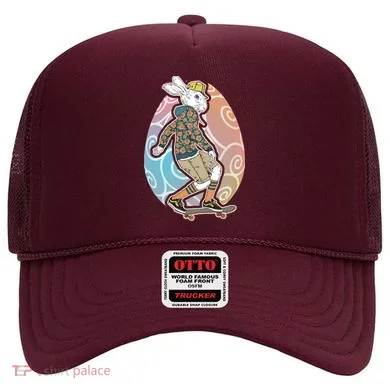 Funny Skateboarding Easter Bunny Rabbit Hat