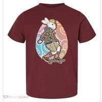 Funny Skateboarding Easter Bunny Rabbit Toddler T-Shirt thumb 0
