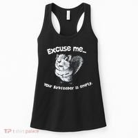 Funny Squirrel Excuse Me Your Birdfeeder Is Empty Women's Tank Top thumb 0