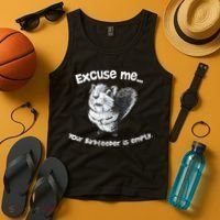 Funny Squirrel Excuse Me Your Birdfeeder Is Empty Tank Top thumb 4