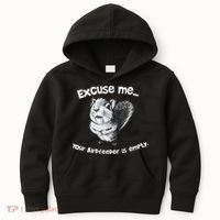 Funny Squirrel Excuse Me Your Birdfeeder Is Empty Kids Hoodie thumb 0