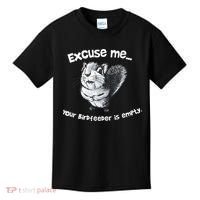 Funny Squirrel Excuse Me Your Birdfeeder Is Empty Kids T-Shirt thumb 0