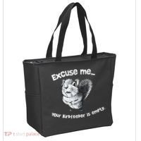Funny Squirrel Excuse Me Your Birdfeeder Is Empty Tote Bag thumb 2