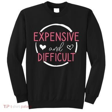 Funny Saying Expensive and Difficult Cute Heart Sweatshirt