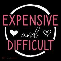 Funny Saying Expensive and Difficult Cute Heart T-Shirt thumb 7