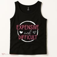Funny Saying Expensive and Difficult Cute Heart Tank Top thumb 2