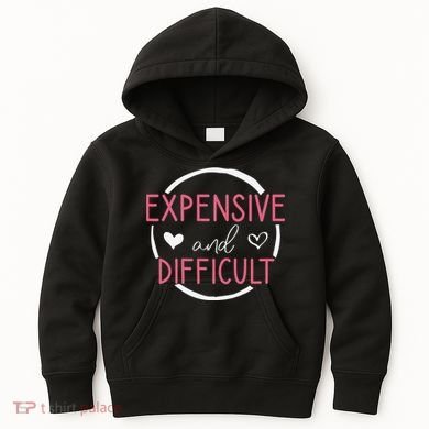 Funny Saying Expensive and Difficult Cute Heart Kids Hoodie