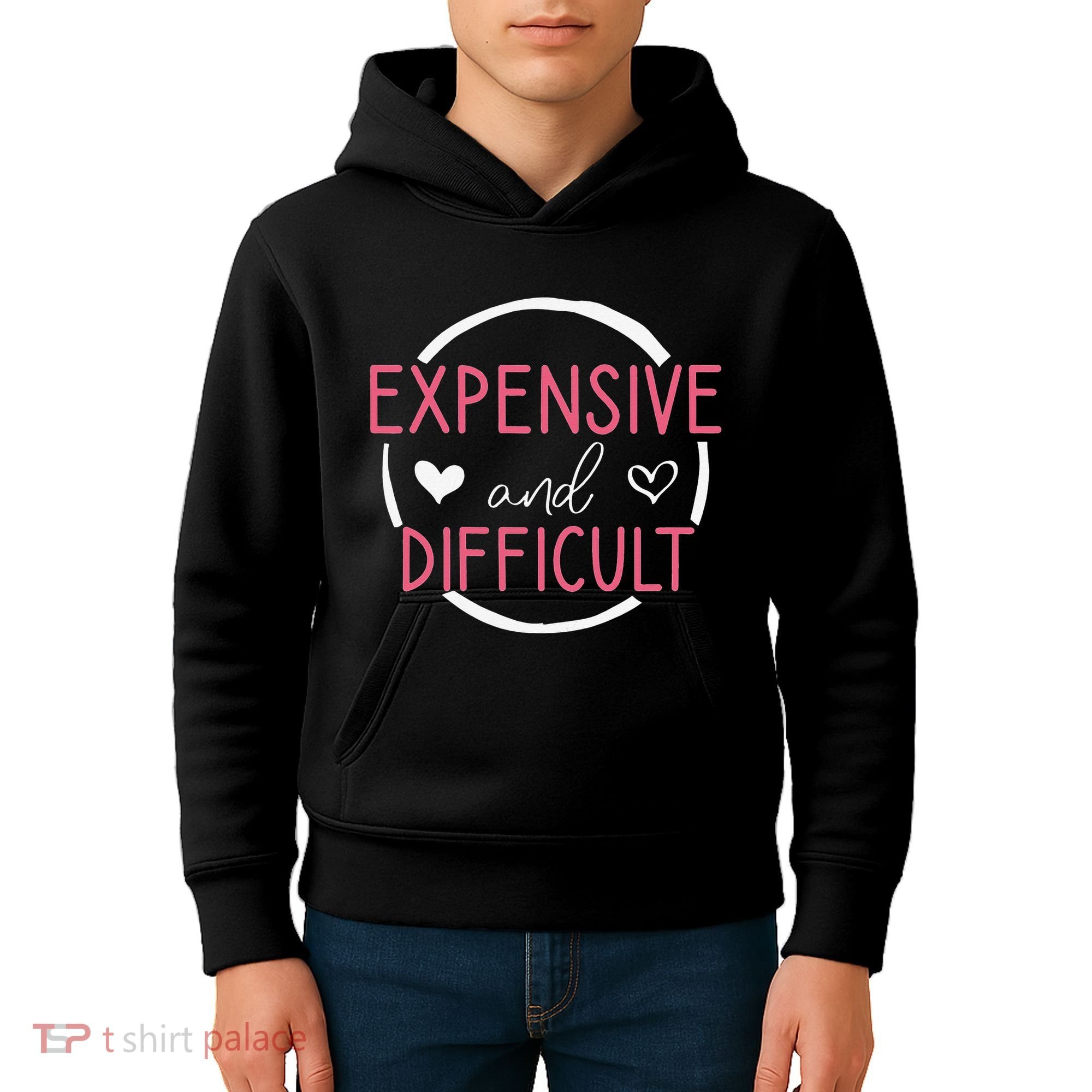 Funny Saying Expensive and Difficult Cute Heart Kids Hoodie