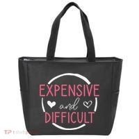Funny Saying Expensive and Difficult Cute Heart Tote Bag thumb 0
