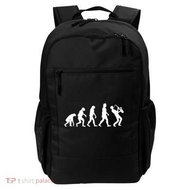 Funny Saxophonist Evolution Saxophone Player Gift Backpack