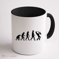 Funny Saxophonist Evolution Saxophone Player Gift Coffee Mug thumb 1