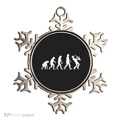 Funny Saxophonist Evolution Saxophone Player Gift Ornament