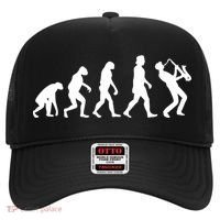 Funny Saxophonist Evolution Saxophone Player Gift Hat thumb 0
