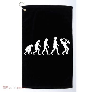 Funny Saxophonist Evolution Saxophone Player Gift Golf Towel