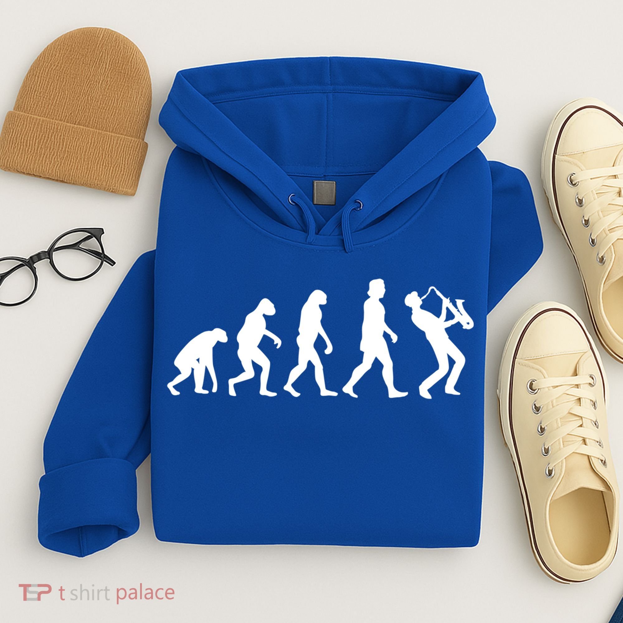Funny Saxophonist Evolution Saxophone Player Gift Hoodie