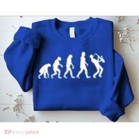 Funny Saxophonist Evolution Saxophone Player Gift Sweatshirt thumb 2