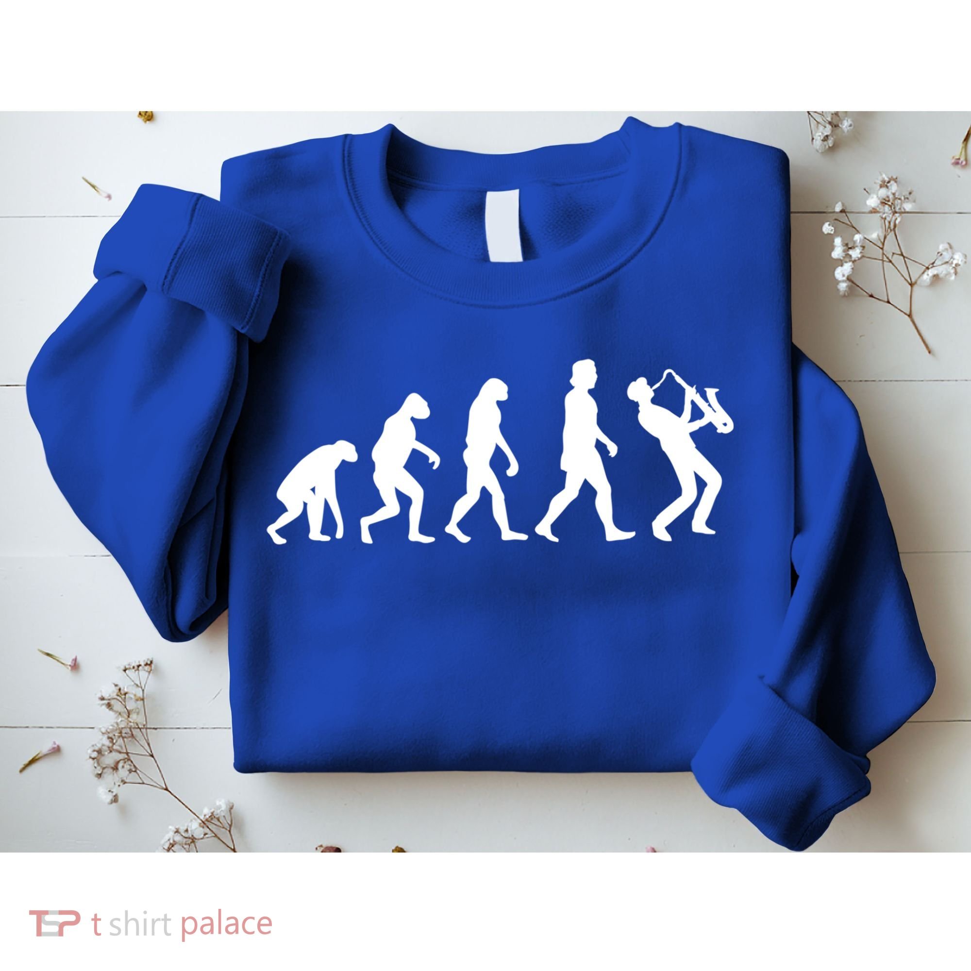 Funny Saxophonist Evolution Saxophone Player Gift Sweatshirt