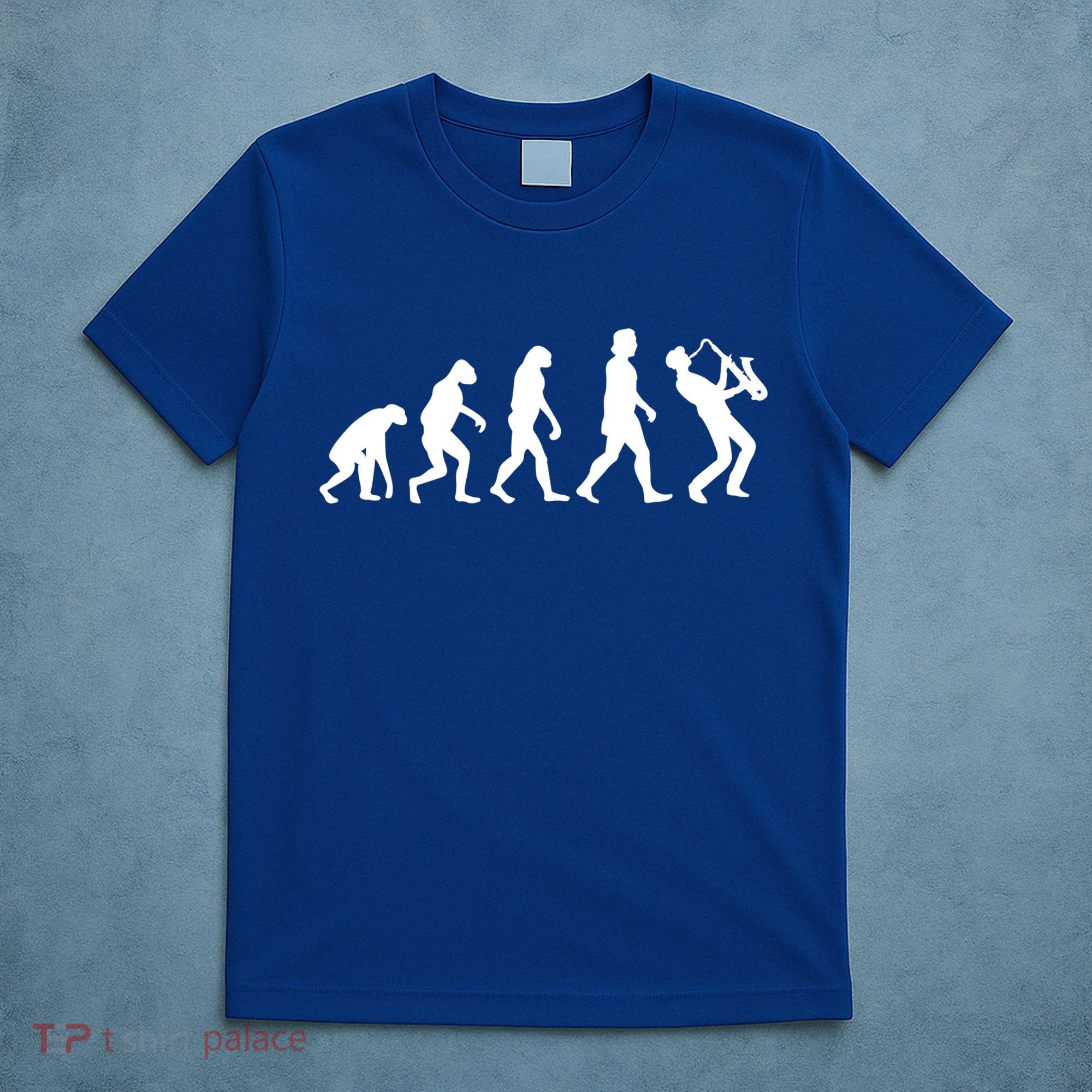 Funny Saxophonist Evolution Saxophone Player Gift T-Shirt