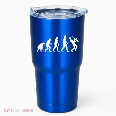 Funny Saxophonist Evolution Saxophone Player Gift Tumbler