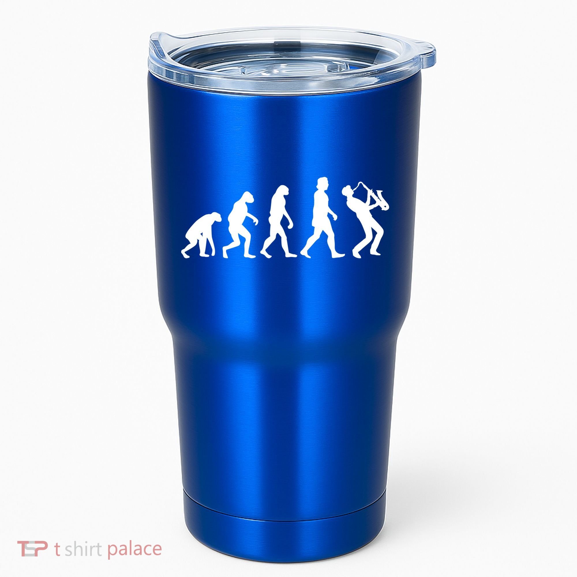Funny Saxophonist Evolution Saxophone Player Gift Tumbler