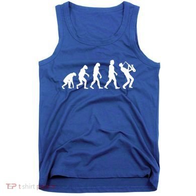 Funny Saxophonist Evolution Saxophone Player Gift Tank Top