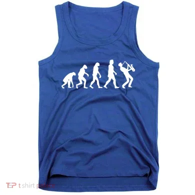 Funny Saxophonist Evolution Saxophone Player Gift Tank Top
